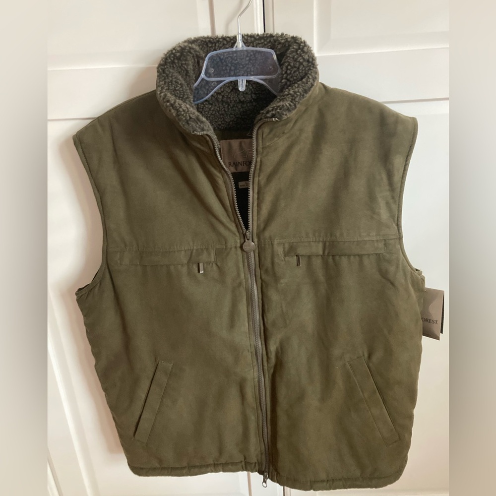 RAINFOREST Khaki Fleece-Lined Vest